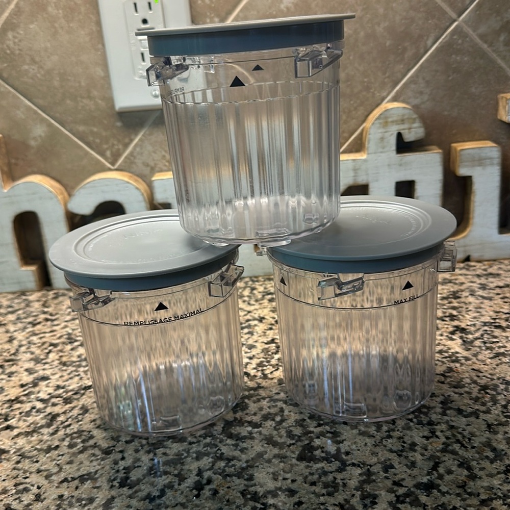 Ninja Creami Breeze Ice Cream Set Of 3 Genuine Replacements Extra Pints